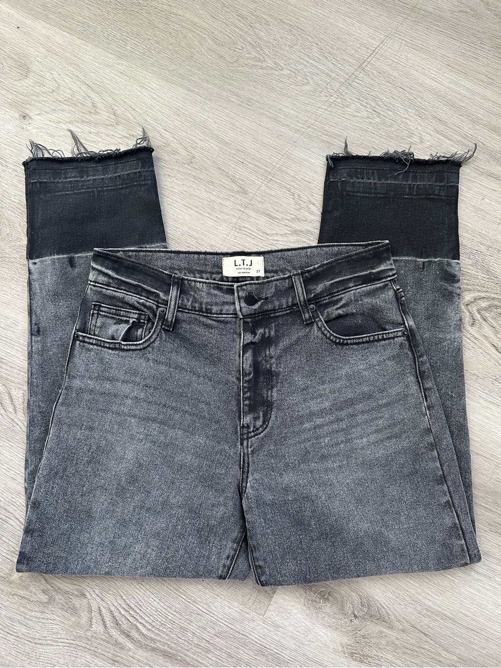 L.T.J. Letter to Juliet Two Tone Raw Hem Women’s Jeans